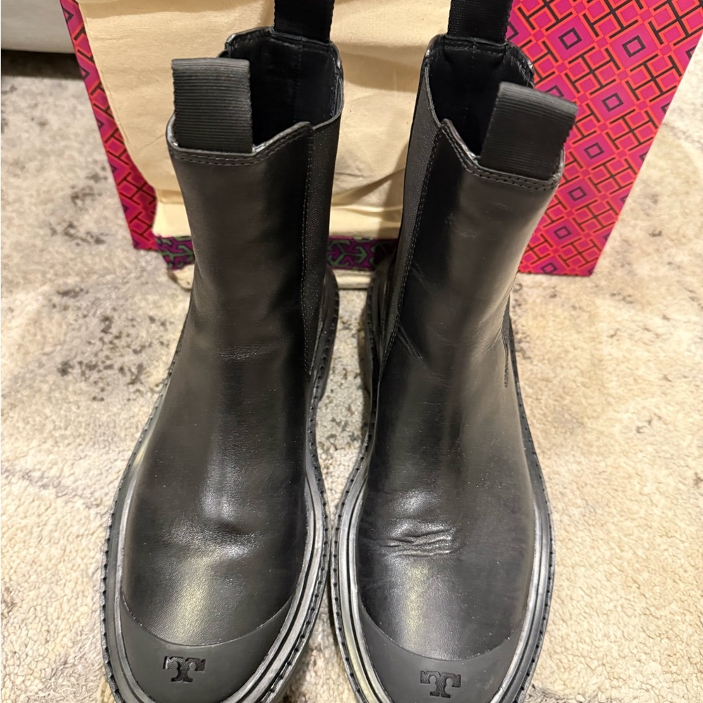 Tory Burch Black Leather Boots
